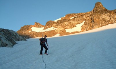 Climbing Colonial Glacier