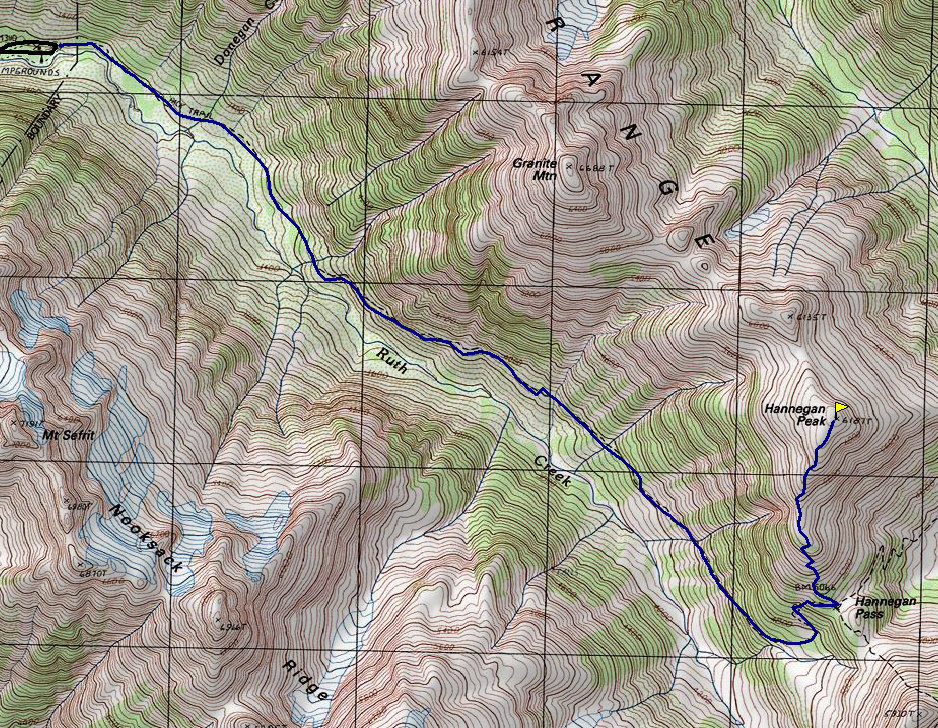 Hannegan Peak Map