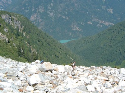 Rocks below Colonial Peak