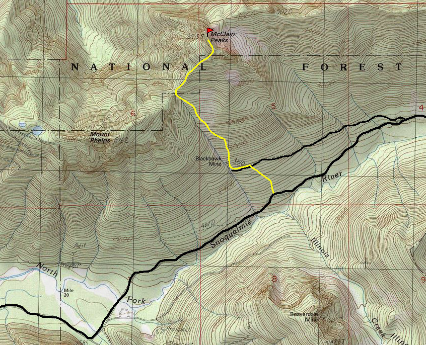 McClain Peaks Map