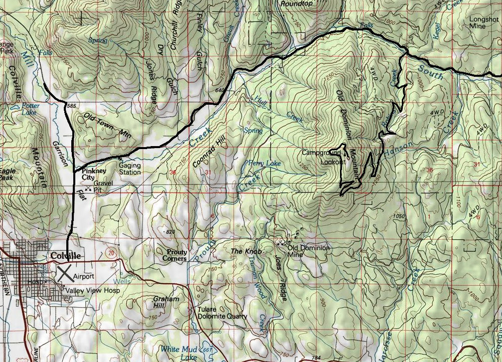 Old Dominion Mountain map