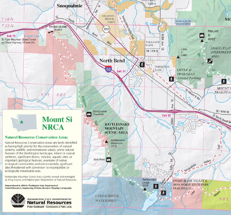 Rattlesnake Mountain map