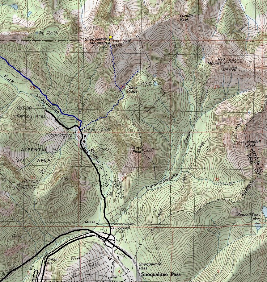 Snoqualmie Mountain Map