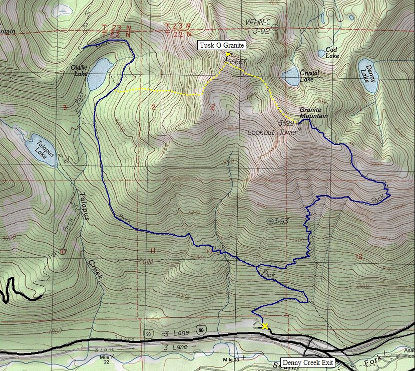 Tusk O Granite Map