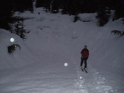 Night skiing out