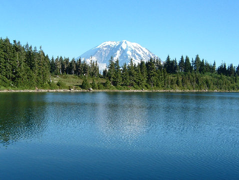 Mount Rainier from Summit Lake
