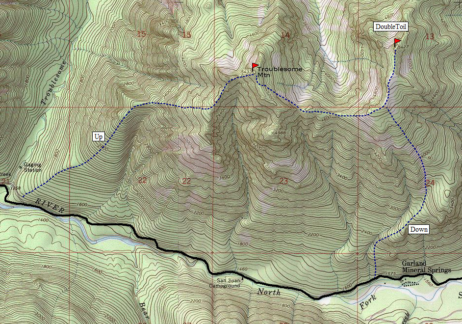 Troublesome Mountain Map