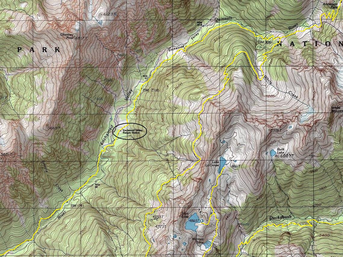 enchanted valley topo map