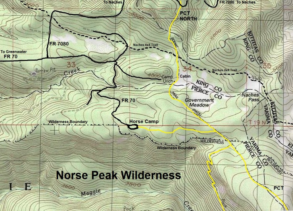 naches pass map