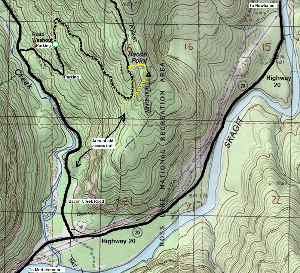 bacon point topo map