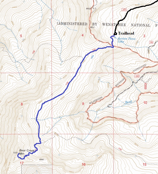 bear creek mtn map