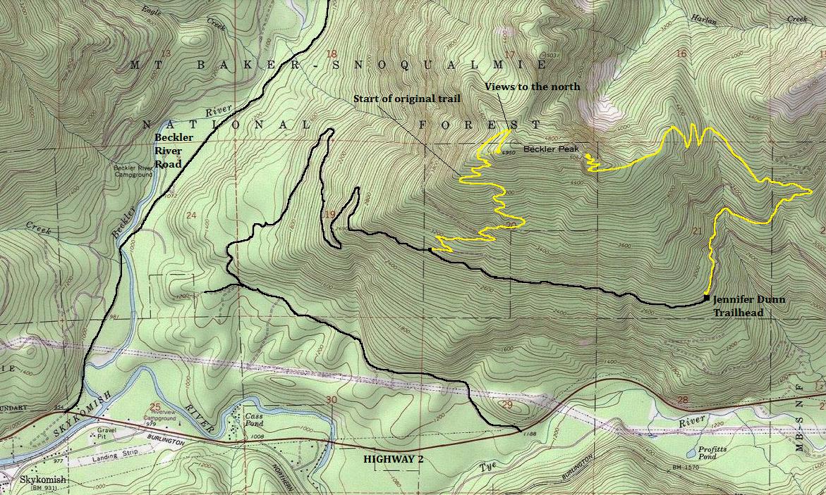 beckler peak lookout map