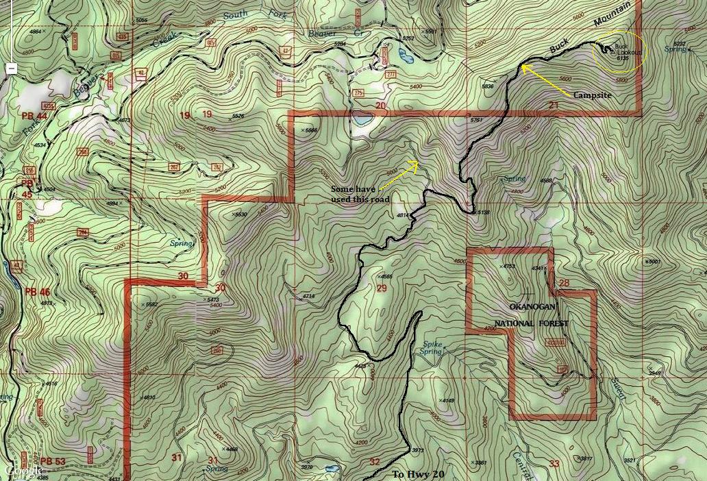 buck mountain map