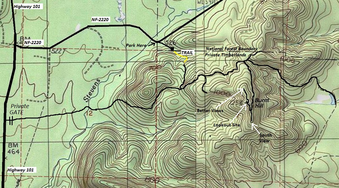 burnt hill topo map