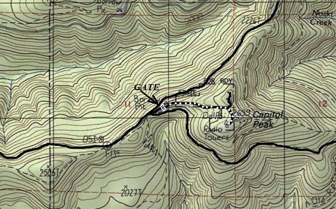 capitol peak map