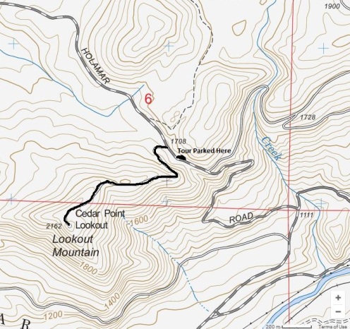 Cedar Point Lookout map