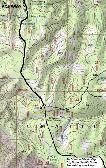 Clearwater Lookout map