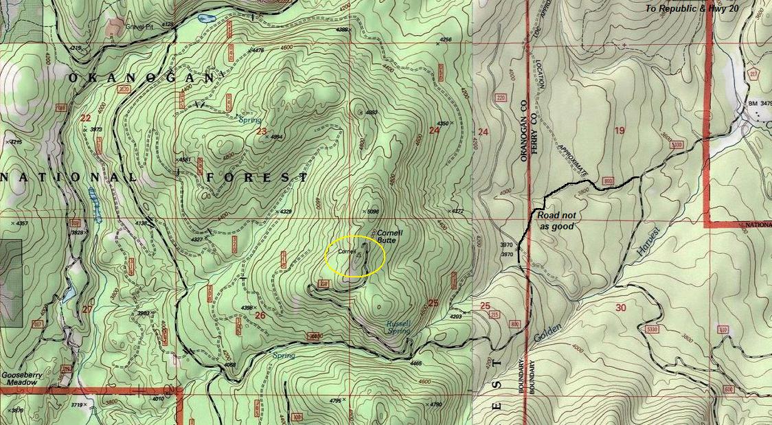 cornell butte map