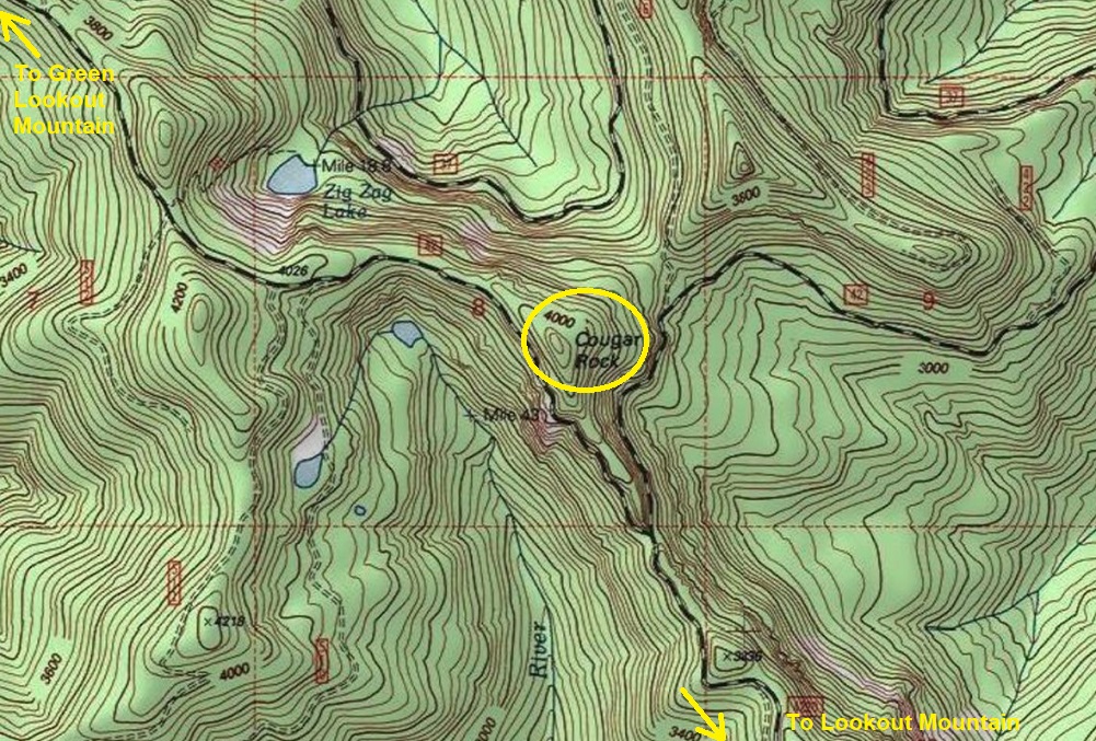 Cougar Rock map