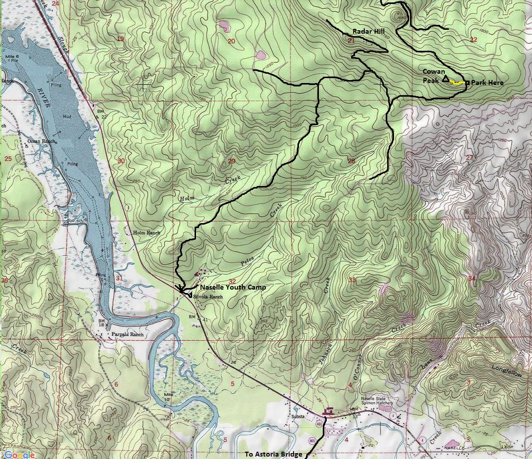 cowen peak map