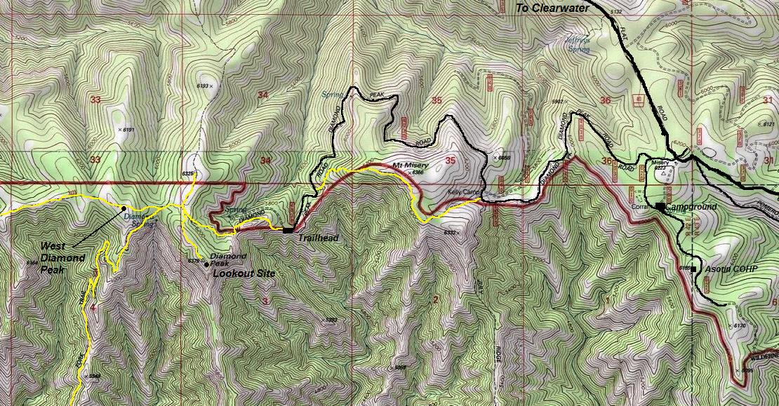 diamond peak map