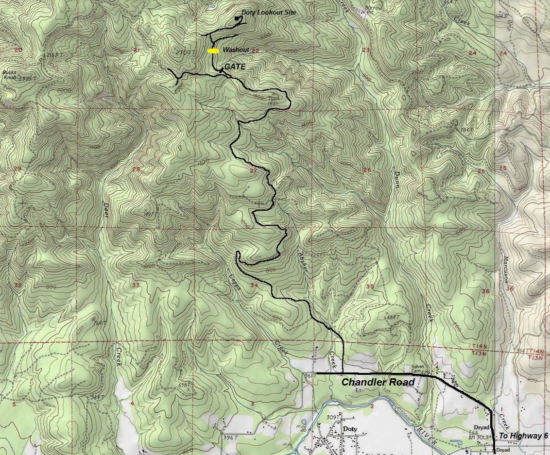 doty lookout map