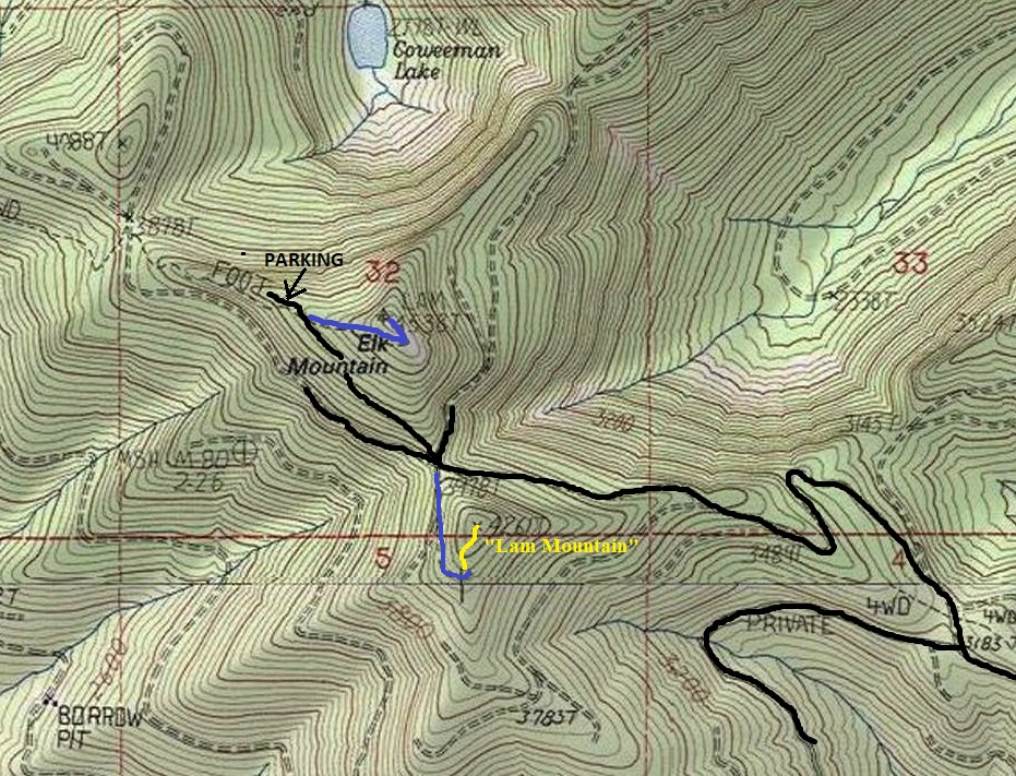 elk mountain map