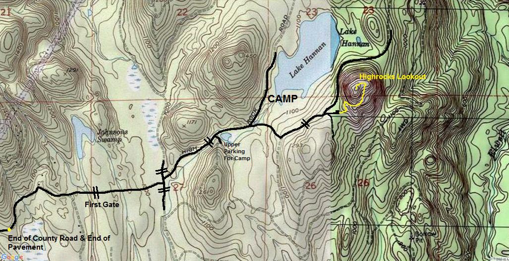 Highrocks Lookout Map