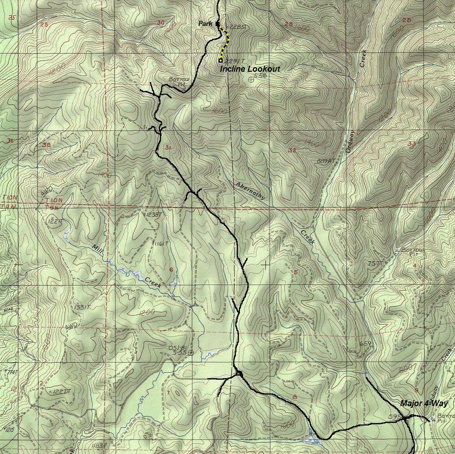 incline lookout map