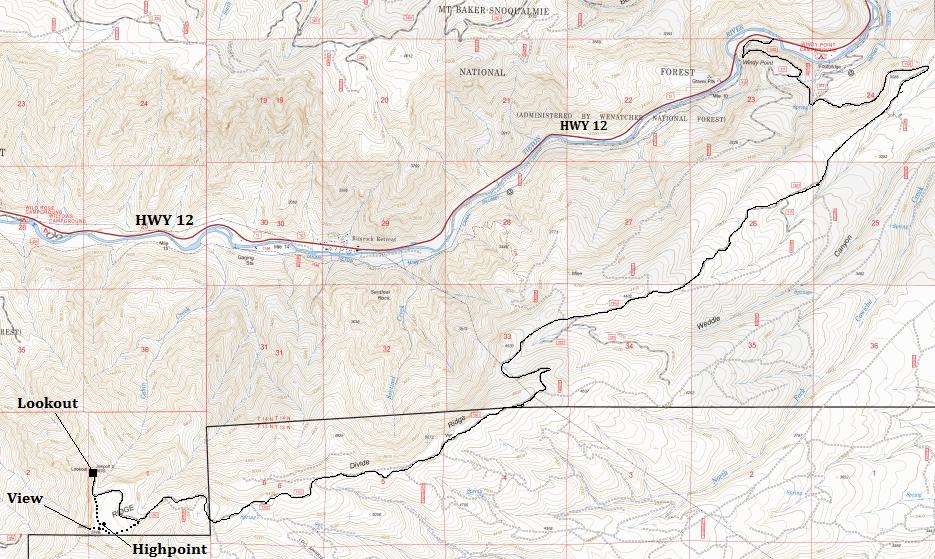 Jumpoff Lookout map