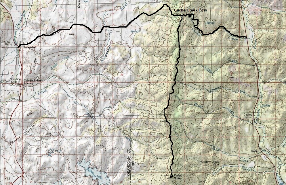 keller butte access map