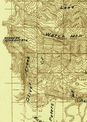 Kiona Peak map