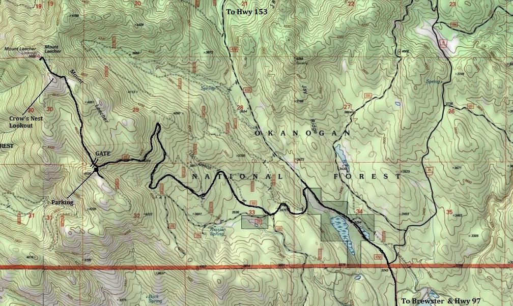 Leecher Mountain topo map