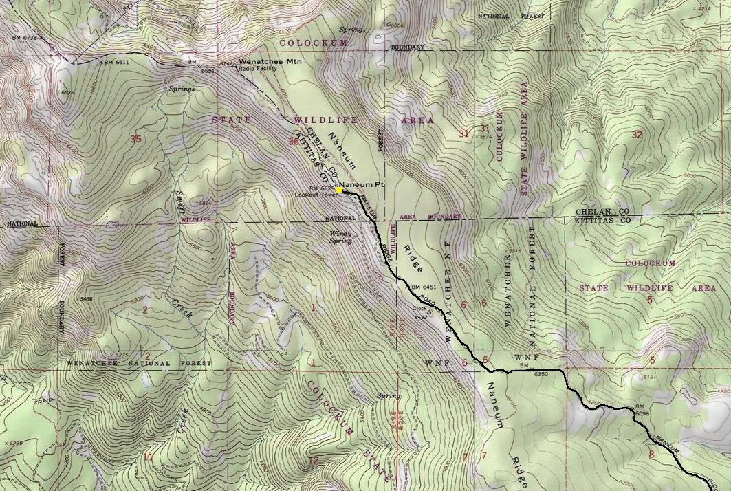 naneum ridge map