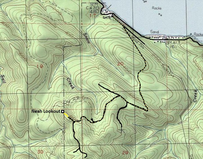 neah lookout map
