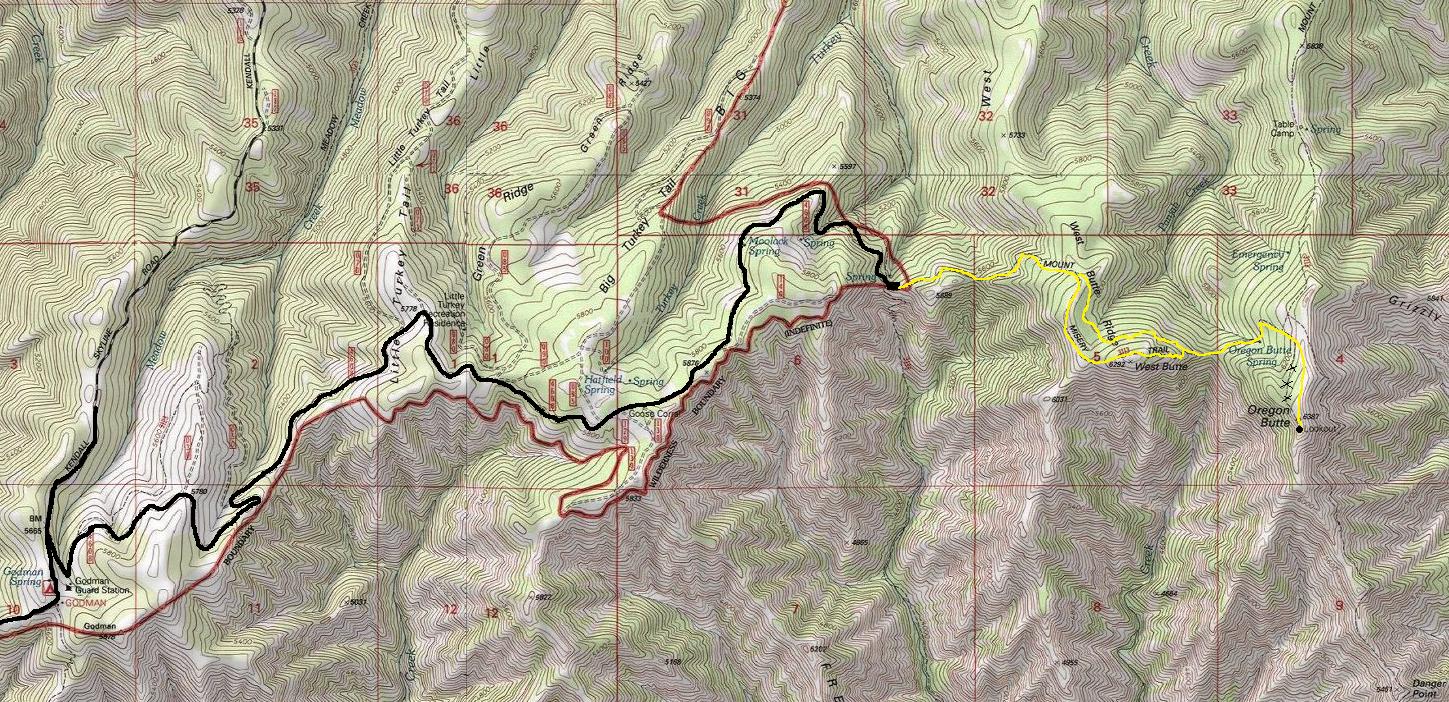 oregon butte map