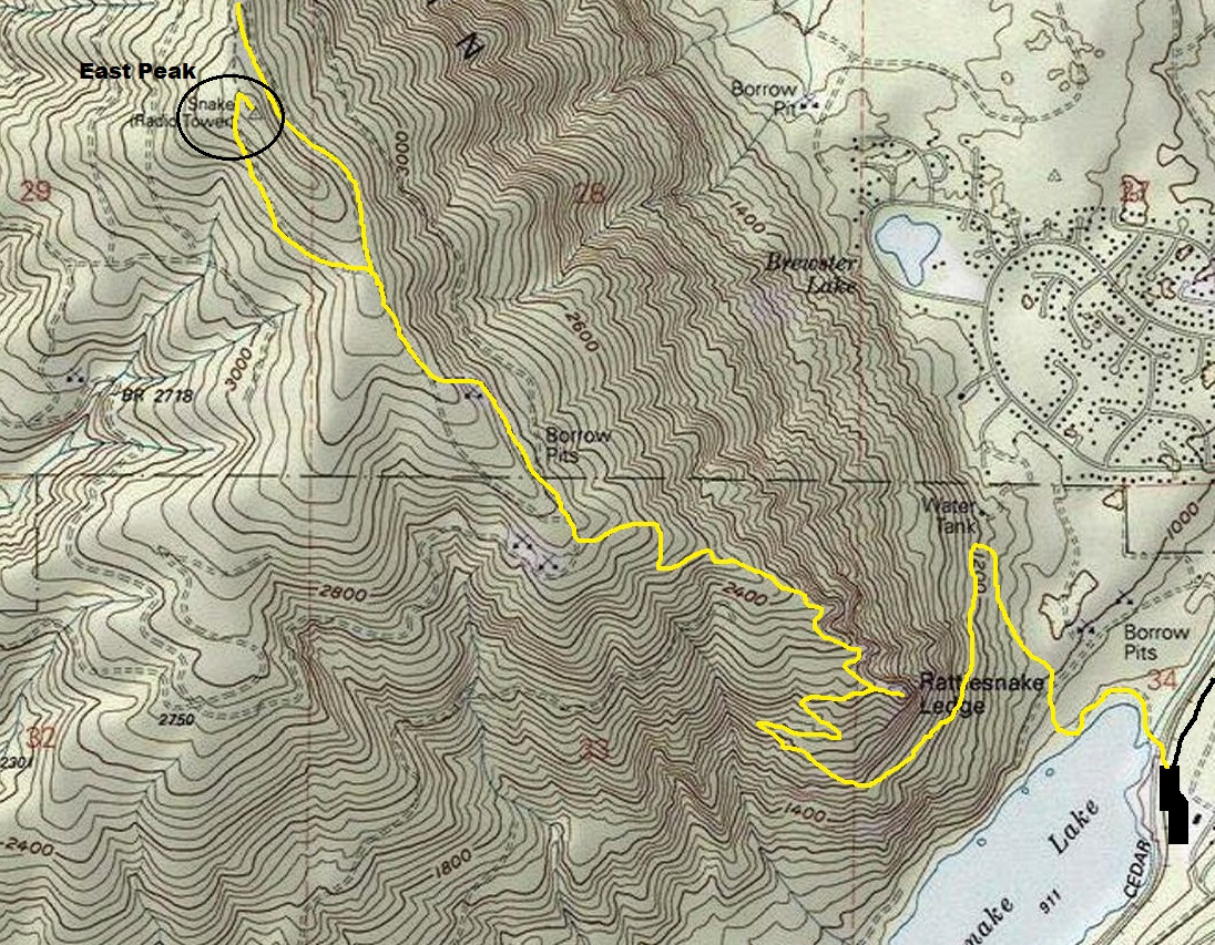 rattlesnake mountain map