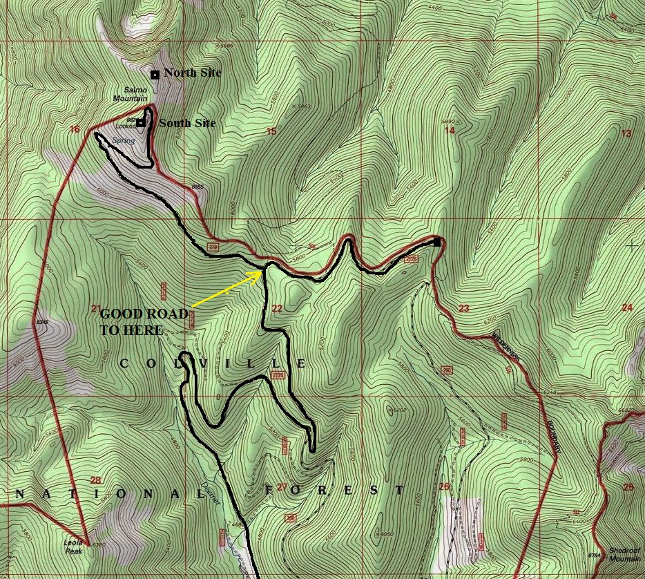 Salmo lookout map