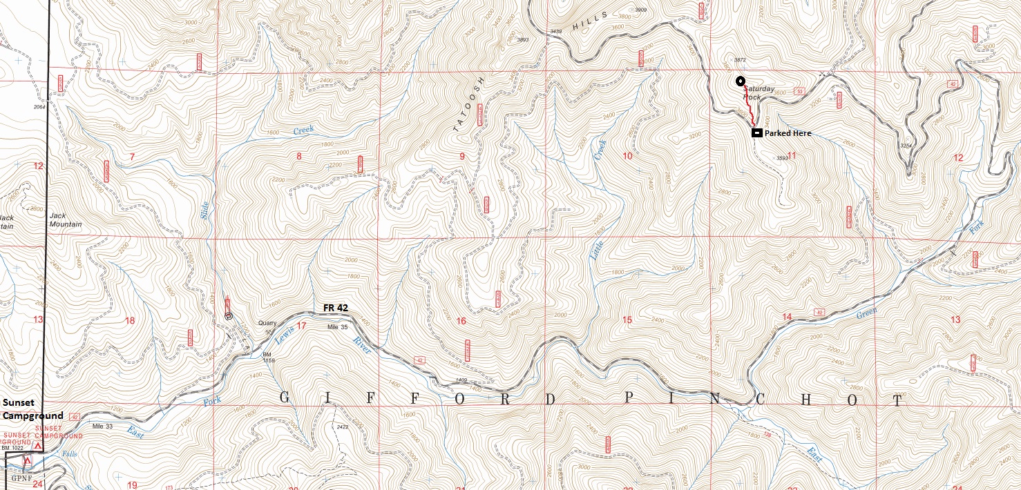 Saturday Rock map