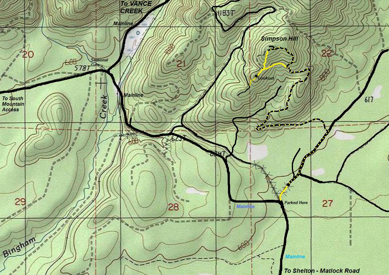 simpson lookout map