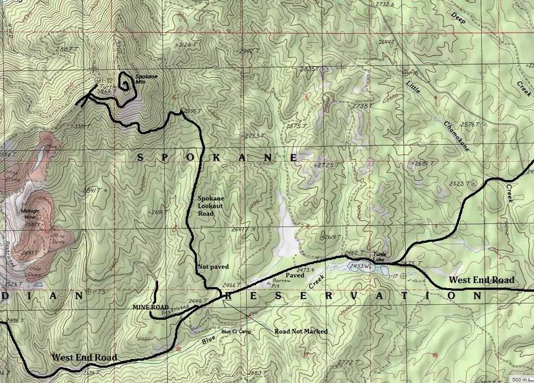 spokane mountain map