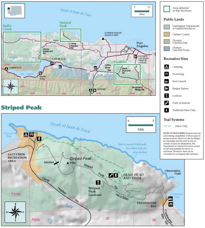 striped peak dnr map