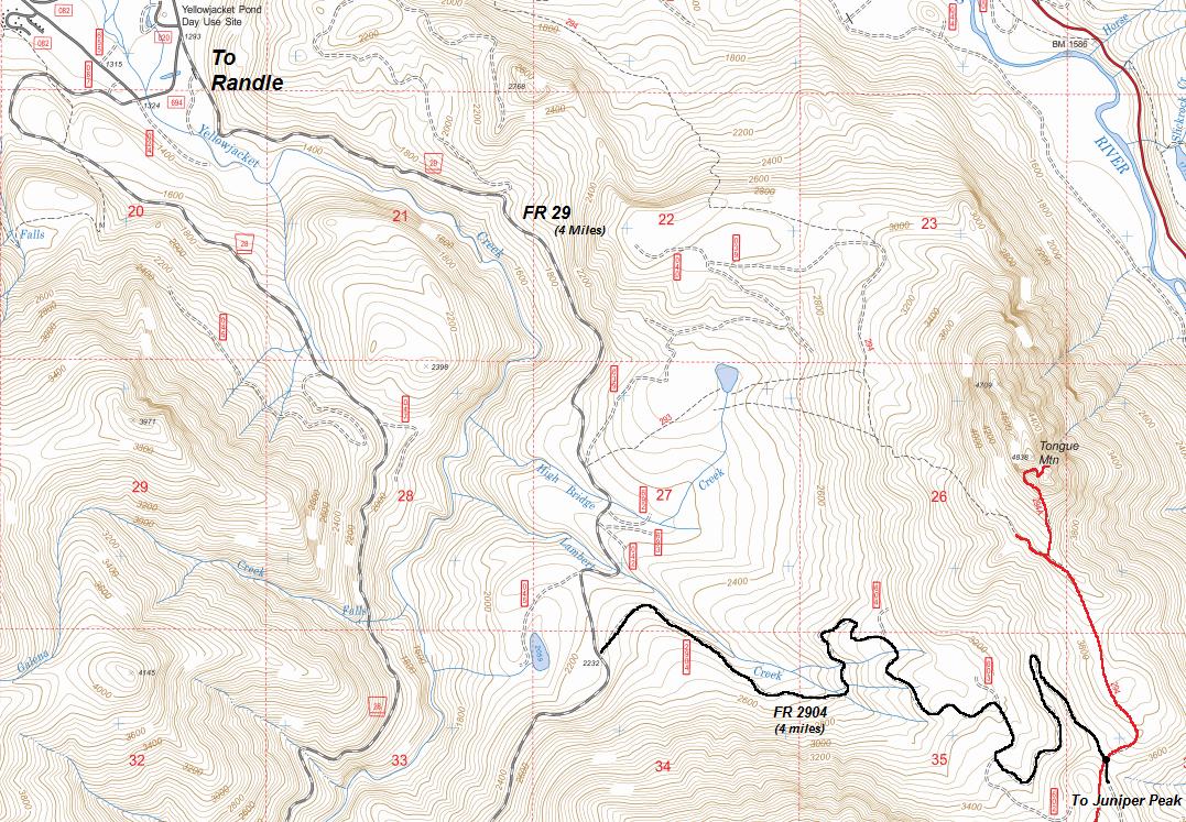 tongue mountain map