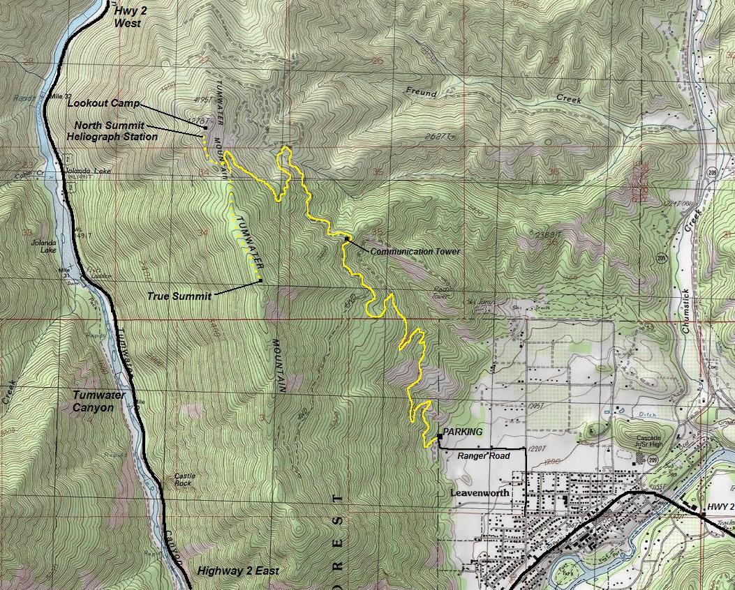 tumwater mountain map