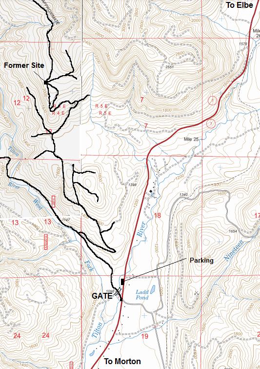 West Fork Tilton map