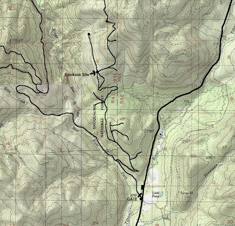 Tilton lookout map