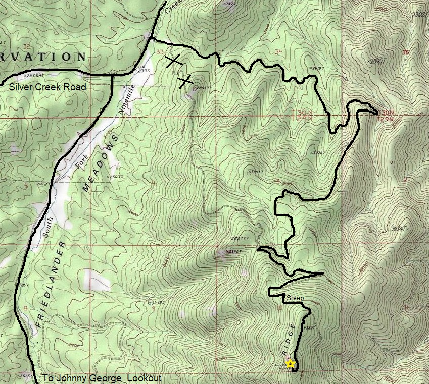Whitestone Ridge map