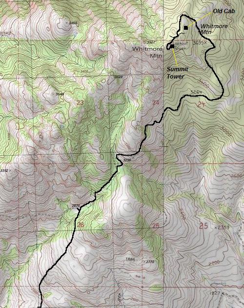 whitmore mountain map