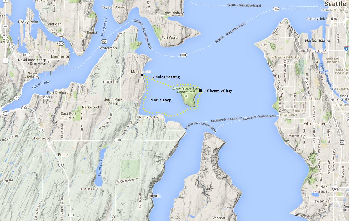 blake island kayak map