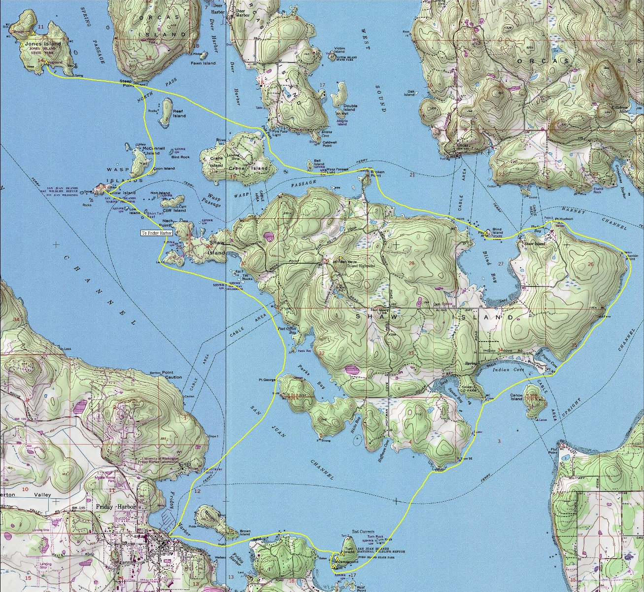 san juan islands map